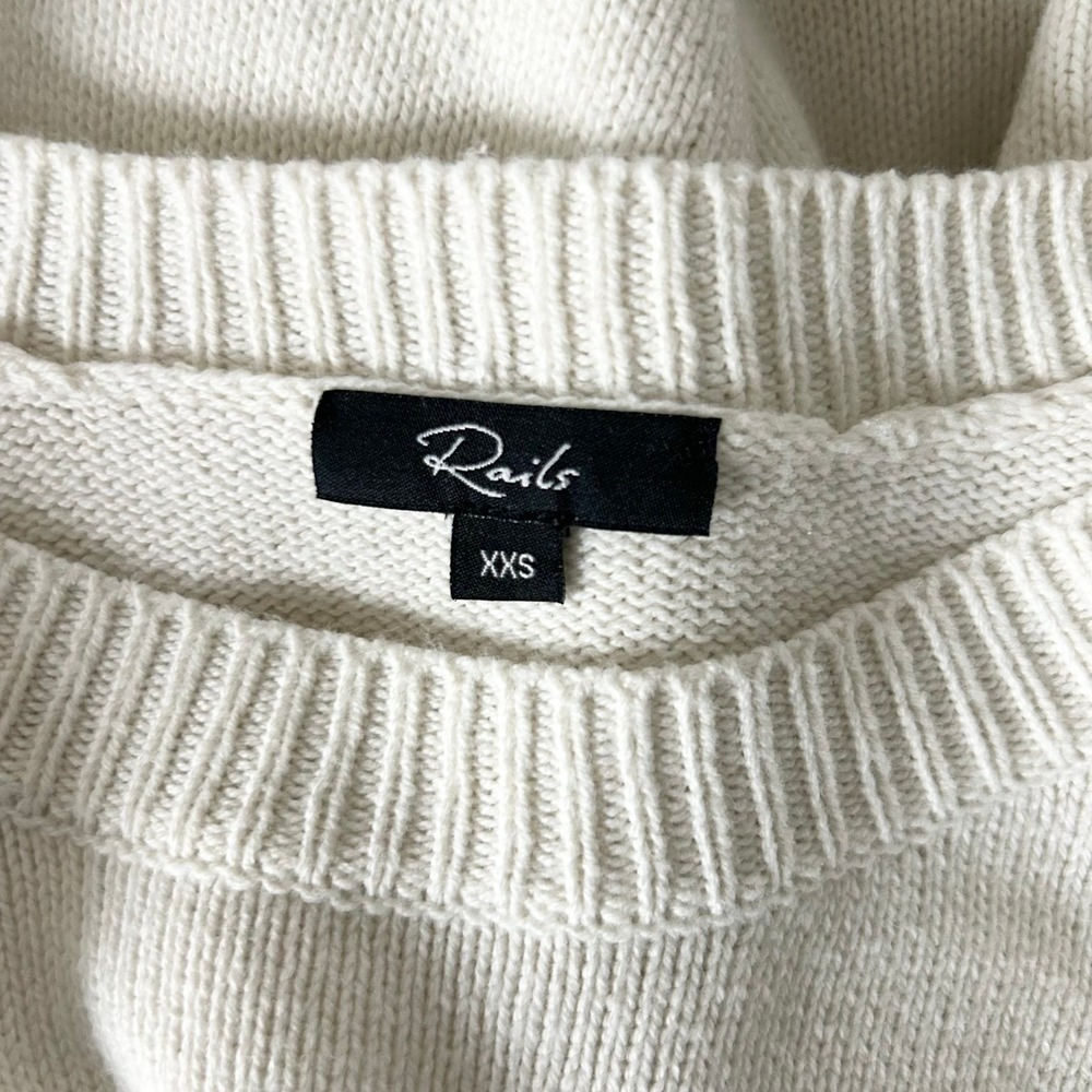 Rails Perci Strawberries Cream Knit Pullover Sweater Size XXS - Picture 4 of 6